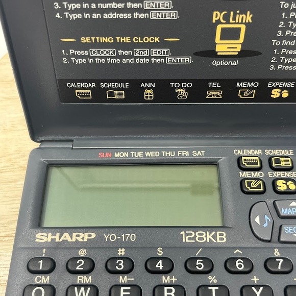 Sharp YO-170 Electronic Organizer 128KB – Untested – Battery Needed – Vintage PD - Picture 6 of 9